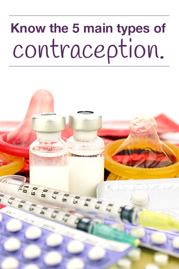 Know the 5 main types of contraception.