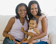 grandmother, mother, and daughter