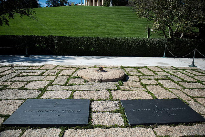 John F. Kennedy grave at Arlington National Cemetery.