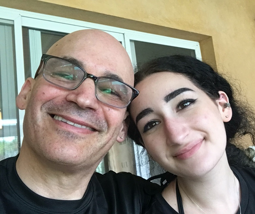 Dr. Enrique Schisterman with his 18-year-old daughter, Noa.