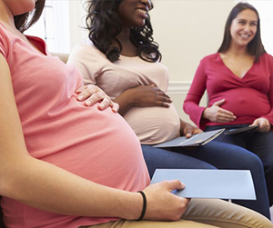 Group of pregnant women