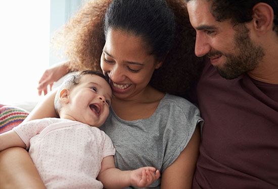 Stock image of a family