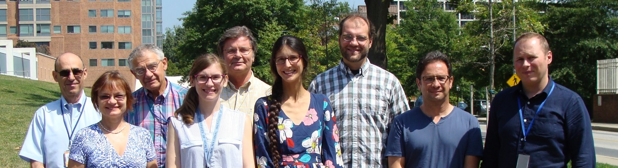 Group photo, from left to right: Michael Weinrich, Tatiana Rostovtseva, Alexander Berezhkovskii, Maria Queralt Martin, Sergey Bezrukov, Amandine Rovini, David Hoogerheide, Leonardo Dagdug, Philip Gurnev