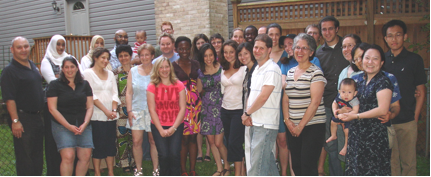 Group lab photo at meeting.