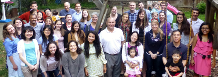 Group photo at lab party.