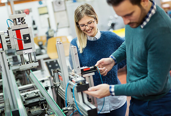 Stock image of researchers