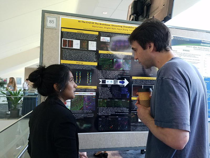 Maria Isaac at NIH Postbac Poster Day in May 2019.