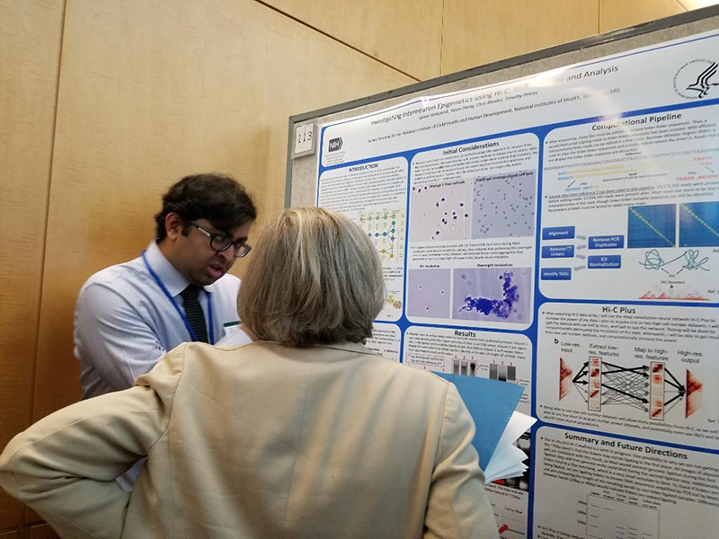 Sanan Venkatesh during NIH Postbac Poster Day in May 2019.