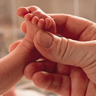 Preterm newborn's foot.