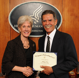 Secretary Kathleen Sebelius and Dr. Anthony Rene