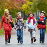 Kids walking