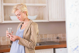 a pregnant woman taking medication