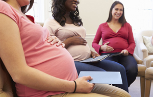 group of pregnant women