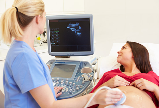 Stock image of an ultrasound exam