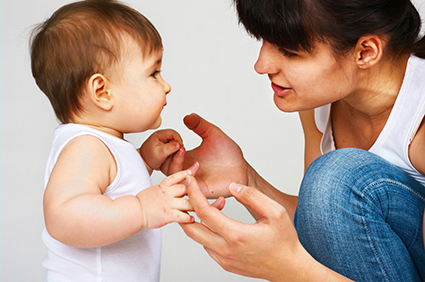 Mother Talking to Baby