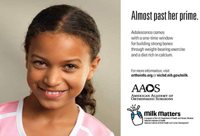 Almost past her prime - milk matters advertisement