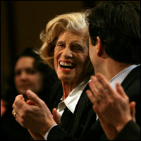 Eunice Kennedy Shriver clapping